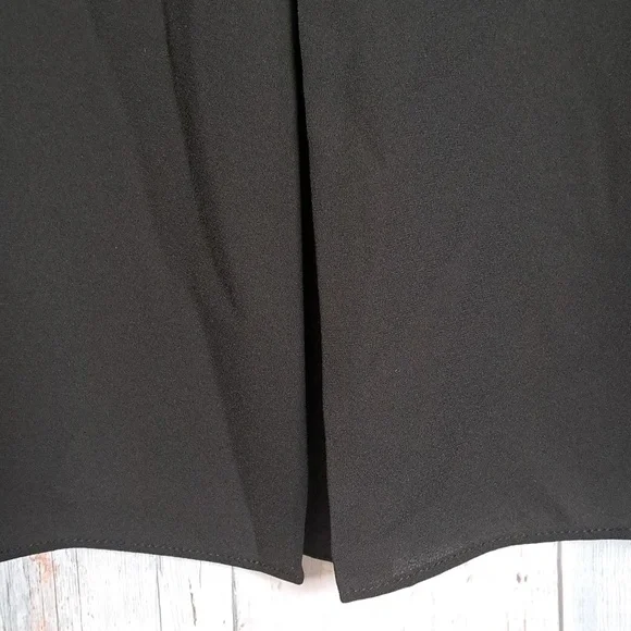 Anne Klein Chiffon Pleated Skirt 16 Black - Picture 2 of 8